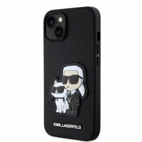 Pouzdro Karl Lagerfeld PU Saffiano Karl and Choupette NFT iPhone 14 černé
