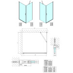 POLYSAN - ZOOM boční stěna 900, čiré sklo ZL3290