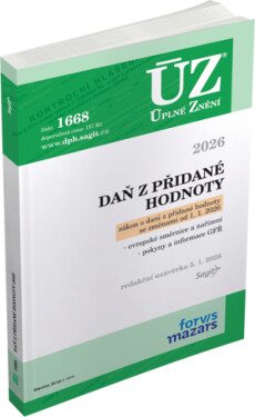 ÚZ 1668 Daň z přidané hodnoty
