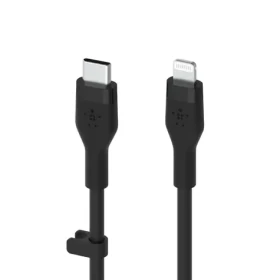 Belkin Flex CAA009bt2MBK černá / Kabel USB-C na Lightning / 2 m / MFi / 15W (CAA009BT2MBK)
