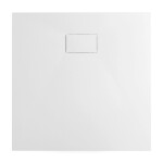 CERANO - Sprchová vanička čtvercová Gusto - SMC/minerální kompozit - strukturovaná bílá matná - 70x70x3 CER-414560