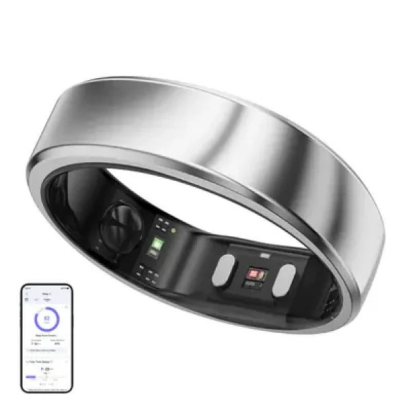 Rozbaleno - RingConn Air Gen 2 Smart Ring vel. 13 galaxy silver / chytrý prsten / titanová ocel / BT 5.0 / IP68 / rozbaleno (124031301.rozbaleno)