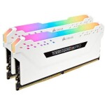 Corsair Vengeance RGB Pro 16GB (Kit 2x8GB) bílá / 3200MHz / DDR4 / CL16 / DIMM / 1.35V / XMP 2.0 (CMW16GX4M2C3200C16W)