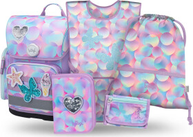 5 SET Ergo Candy: aktovka, penál, sáček, zástěra, peněženka