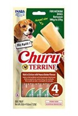 Churu Dog Terrine kuřecí s araš.másl. plemena M 4x30g