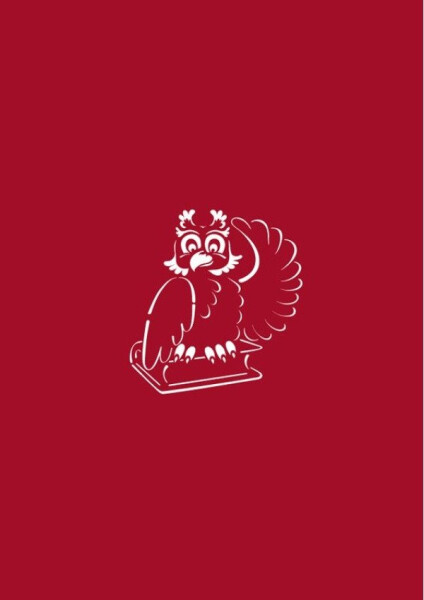 Složka univerzální, A4, motiv sova, bordó