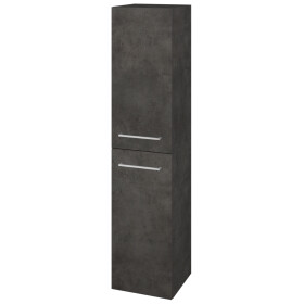 Dřevojas - Vysoká skříň s košem na prádlo DOS SVD2K 35 - D16 Beton tmavý / Úchytka T04 / D16 Beton tmavý / Levé 210625E