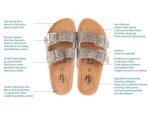 Domácí obuv Best Feet 213-12-98 stříbrná Velikost: