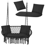 Polštáře na závěsné křeslo, čapí hnízdo pro 2 osoby Šedá