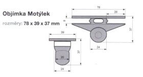 NábytekProNás Lamelová objímka - motýlek