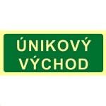 B.t.samolepka fotolum 21x8,7 Únikový východ text