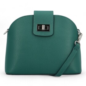 Trendy dámská kožená crossbody kabelka Vivianna, tyrkysová