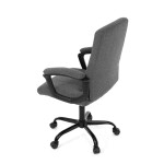 Kancelářské křeslo, šedá látka, kovový kříž