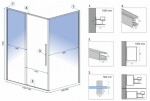 REA - Sprchový kout Solar 90x120 černá matná REA-K6311