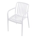 Židle jídelní, stohovatelná, bílý plast