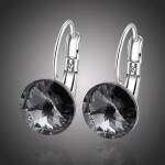 Náušnice Swarovski Elements Amanda Black, Černá