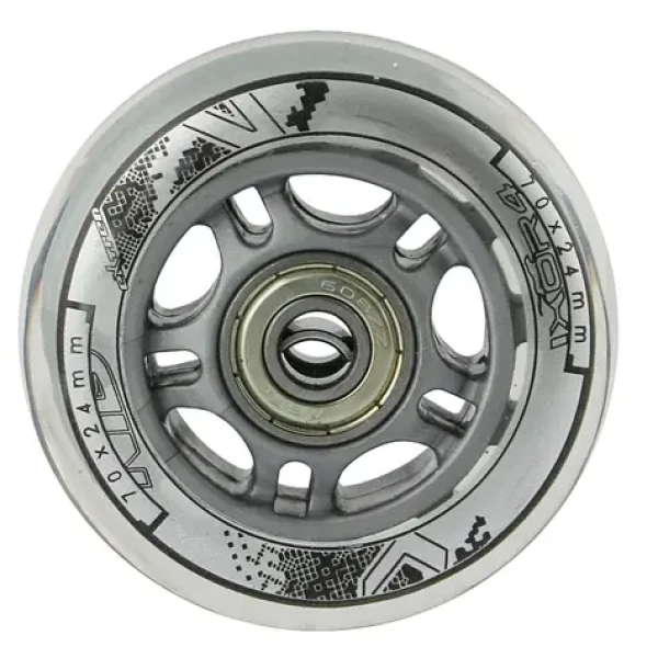 NILS Extreme Sestava čirých PU koleček 70x24 + ložiska ABEC7 (5907695515930)