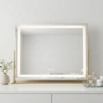 REA - Zrcadlo LED STUDIO L.Gold 58x45 HOM-01801