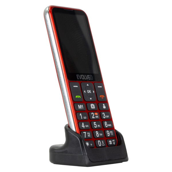 EVOLVEO EasyPhone LT + stojánek červená / 2.3" / SOS / microSDHC (EP-880-LTR)