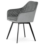 Jídelní židle, šedá, sametová látka, DCH-425 GREY4