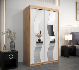 Šatní skříň Abi Se Barva korpusu: Dub artisan, Rozměry: 120 cm, Dveře: Bílá