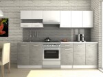FRONTI Kuchyňská linka LUIZA III 260x200 - Bílá + beton