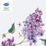 Ubrousek Sweet Butterfly Lilac Dunisoft® 12 ks, 40 cm x 40 cm Duni Ubrousek Sweet Butterfly Lilac Dunisoft® 12 ks, 40 cm x 40 cm Duni