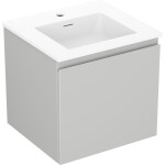 MEXEN/S - Orio koupelnová skříňka 50 cm s umyvadlem Otis, 1 šuplík, šedá mat/bílá mat 91A10-05047-1-BF62-W18M01