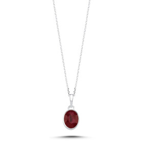 LUNICA Stříbrný náhrdelník RUBY 0983