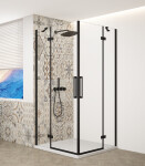 GELCO - TRINITY BLACK obdélníkový kout 800x1100 rohový vstup, čiré sklo, GT2280-11C-B GT2280-11C-B