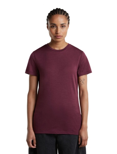 Dámské merino triko krátký rukáv ICEBREAKER Wmns Merino 150 Tech Lite III SS Tee, Dark Berry velikost: M
