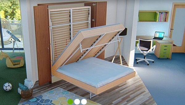 NábytekProNás Sklápěcí mechanismus - dvoulůžko (bez skříně) - SKLADEM ROZMĚR: (30 lamel š=36 mm) - lůžko 160x200 cm