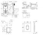 GROHE - Rapid SL Set předstěnové instalace, klozetu, sedátka SoftClose, tlačítka Arena Cosmopolitan a sady pro vhazování tablet, Triple Vortex, alpská bílá SANI11BB3149