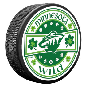 Mustang Puk Minnesota Wild NHL Lucky St. Patrick's Day Puck