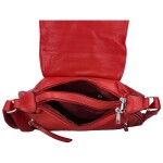 Trendy dámská koženková crossbody kabelka Laura, červená