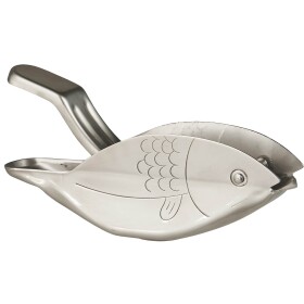 Ib Laursen Ruční lis na citron Fish Shaped, stříbrná barva, kov