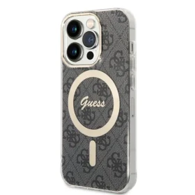 Pouzdro Guess 4G IML MagSafe iPhone 14 Pro černé