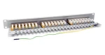 Equip Patchpanel 24x RJ-45 šedá / Patch panel / Cat6 FTP / 1U / 19" / 250 MHz (326325)