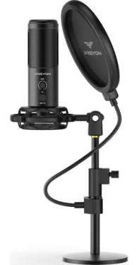 PREYON Buzzard Scream černá / Stolní mikrofon s ramenem / kardiodní / RGB / USB-C (PBS43B)