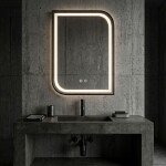 REA - Zrcadlo LED ZONE 80X60 BLACK HOM-00208