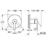 GROHE - Lineare Sprchová baterie pod omítku, kartáčovaný Hard Graphite 24063AL1