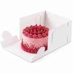 Cake Star Cake Star Dortová krabice MELISA bílá s okénkem (25 x 25 x 19,5 cm)