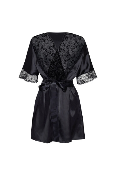Dámský župan Delight dressing gown - BEAUTY NIGHT FASHION černá L/XL