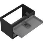 MEXEN - Box-A skříňka pro umyvadlo 80, 2 zásuvky, černá mat 91AX0-0800-470-2-71