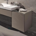 GEBERIT - Xeno 2 Boční skříňka 450x510 mm se zásuvkami, šedobéžová 500.504.00.1