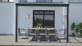 Hliníková pergola LanitPlast Wall 33 FSX antracit + čirý PC