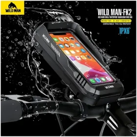 WILDMAN FK2 černá / Pouzdro na mobilní telefon na řídítka / IPX6 / Univerzální (E8)