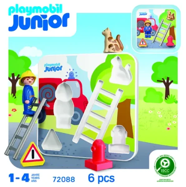 Playmobil JUNIOR 72088 Vkládačka s hasičem