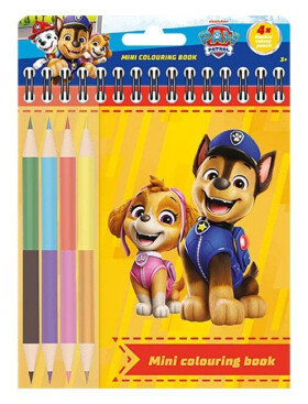 Tlapková Patrola - Mini omalovánky s pastelkami