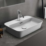 IDEAL STANDARD - Ipalyss Umyvadlo na desku, 55x38 cm, s přepadem, otvor pro baterii, Ideal Plus, bílá E2077MA